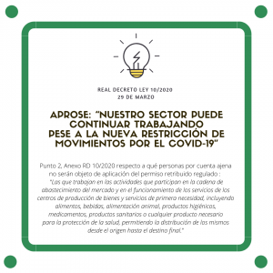 APROSE: “NUESTRO SECTOR PUEDE CONTINUAR TRABAJANDO PESE A LA NUEVA RESTRICCIÓN DE MOVIMIENTOS POR EL COVID-19”